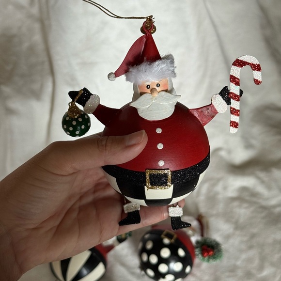 Mackenzie Childs Santa Ornaments - Picture 4 of 4